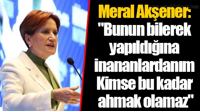 Meral Ak Ener Bunun Bilerek Yap Ld Na Inananlardan M Kimse Bu